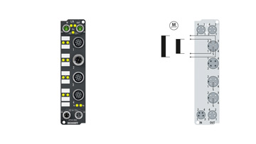 EP7041-2002 | EtherCAT Box, 1-Kanal-Motion-Interface, Schrittmotor, 48 V DC, 5 A, M12, mit Inkremental-Encoder