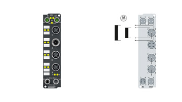 EP7041-3002 | EtherCAT Box, 1-Kanal-Motion-Interface, Schrittmotor, 48 V DC, 5 A, für Highspeed-Anwendungen, M12, mit Inkremental-Encoder