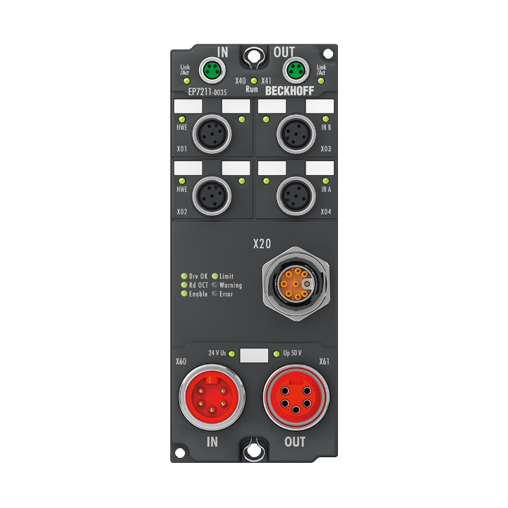 EP7211-0035 | EtherCAT Box, 1-channel motion interface, servomotor, 48 V DC, 4.5 A, OCT, suitable for STO applications