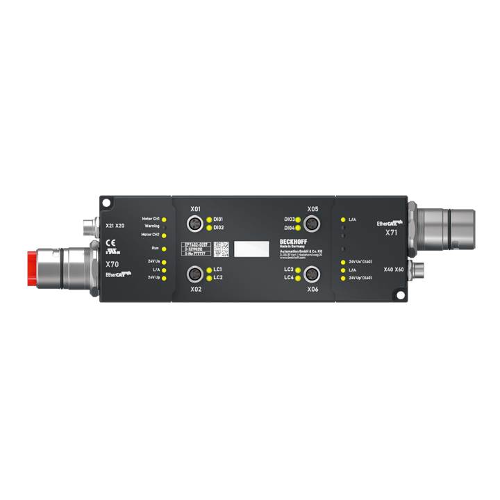 EP7402-0057 | EtherCAT Box, 2-channel motion interface, BLDC motor, 24 V DC, 3.5 A, M8, EtherCAT extension