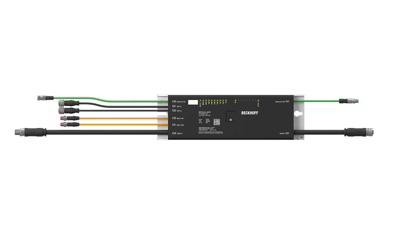 EP7412-0071 | EtherCAT Box, 2-channel motion interface, BLDC motor, 48 V DC, 4 A