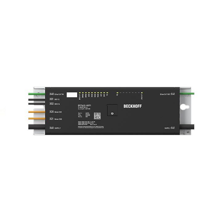 EP7412-0071 | EtherCAT Box, 2-channel motion interface, BLDC motor, 48 V DC, 4 A