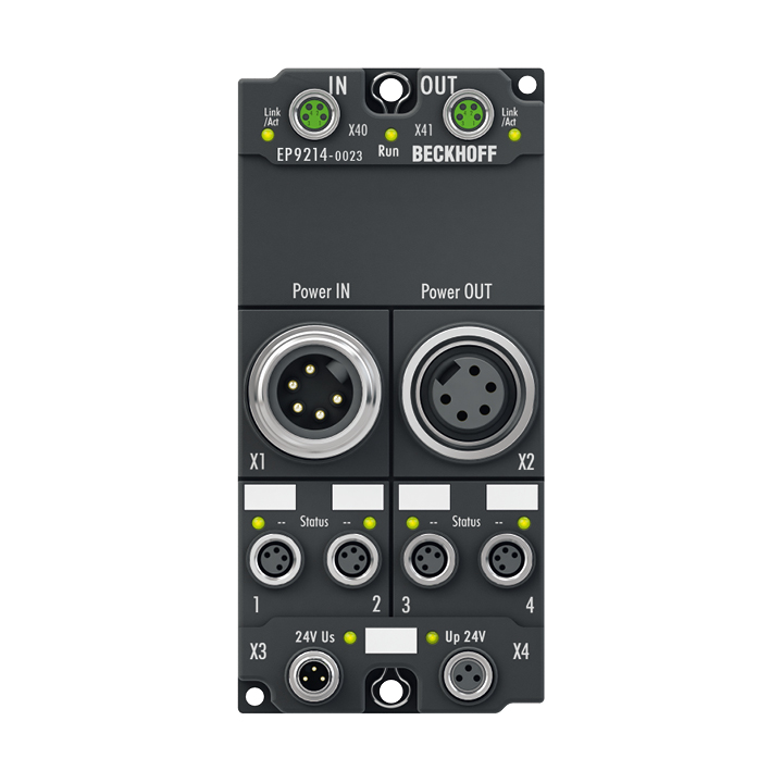 EP9214-0023 | EtherCAT Box, 4/4-channel power distribution, for EtherCAT Box modules