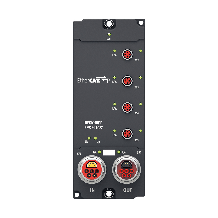 EP9224-0037 | EtherCAT Box, 4-Kanal-Powerverteiler, ENP auf EtherCAT P