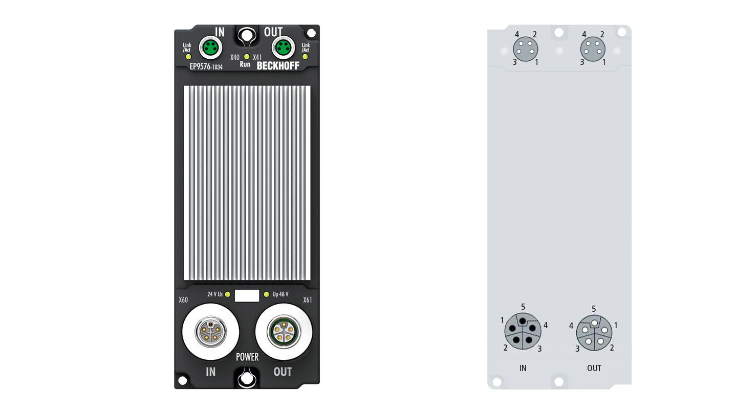 EP9576-1034 | EtherCAT Box, brake chopper, M12, L-coded