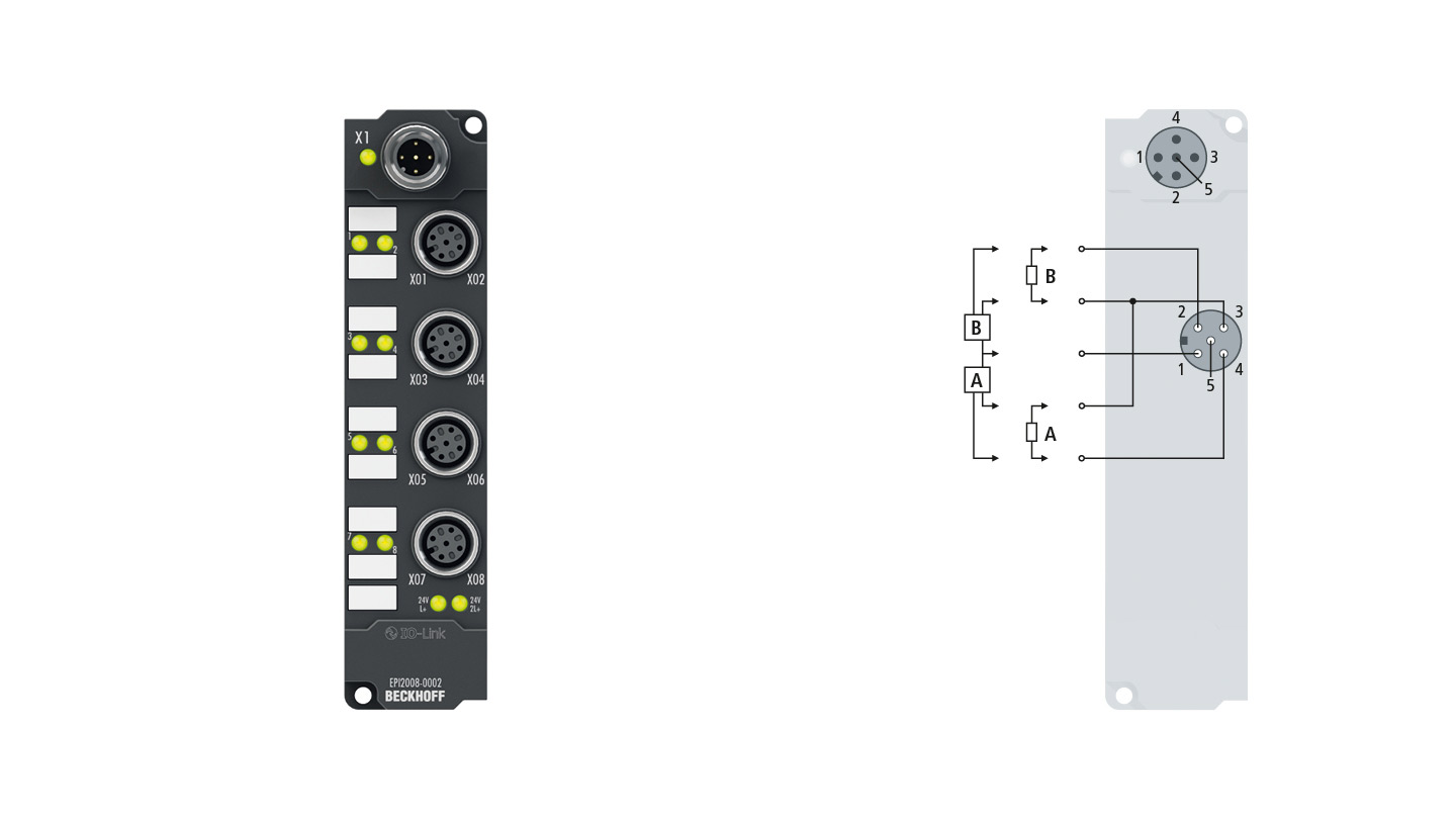 EPI2008-0002 | IO-Link box, 8-channel digital output, 24 V DC, 0.5