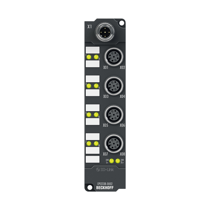 EPI2338-0002 | IO-Link box, 8-channel digital combi, 24 V DC, 3 ms, 0.5 A, M12