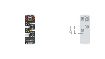 EPP1004-0061 | EtherCAT P Box, 4-channel digital input, 24 V DC, 3 ms, M8