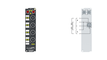 EPP1008-0002 | EtherCAT P-Box, 8-Kanal-Digital-Eingang, 24 V DC, 3 ms, M12
