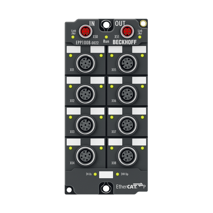 EPP1008-0022 | EtherCAT P Box, 8-channel digital input, 24 V DC, 3 ms, M12