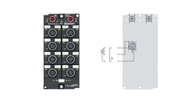 EPP1008-0022 | EtherCAT P Box, 8-channel digital input, 24 V DC, 3 ms, M12