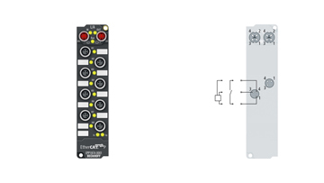 EPP1018-0001 | EtherCAT P Box, 8-channel digital input, 24 V DC, 10 µs, M8