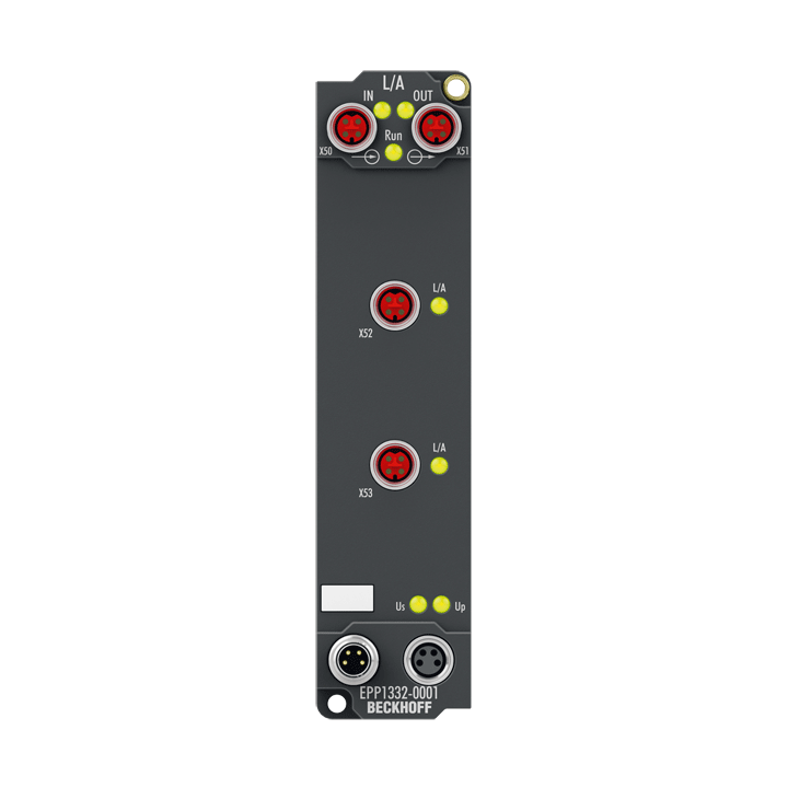 EPP1332-0001 | EtherCAT P-Box, 2-Port-EtherCAT P-Abzweig, mit Auffrischung