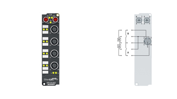 EPP1518-0002 | EtherCAT P-Box, 8-Kanal-Digital-Eingang, Zähler, 24 V DC, 1 kHz, M12
