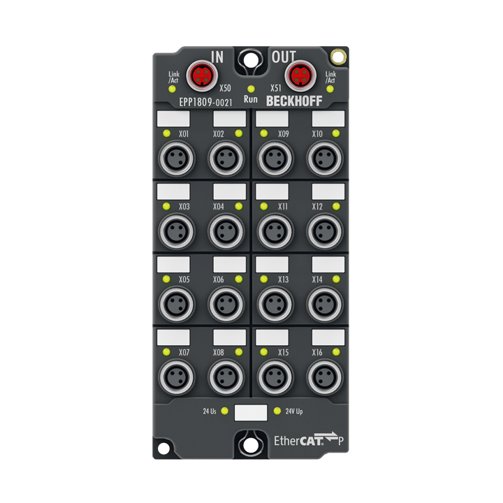 EPP1809-0021 | EtherCAT P Box, 16-channel digital input, 24 V DC, 3 ms, M8