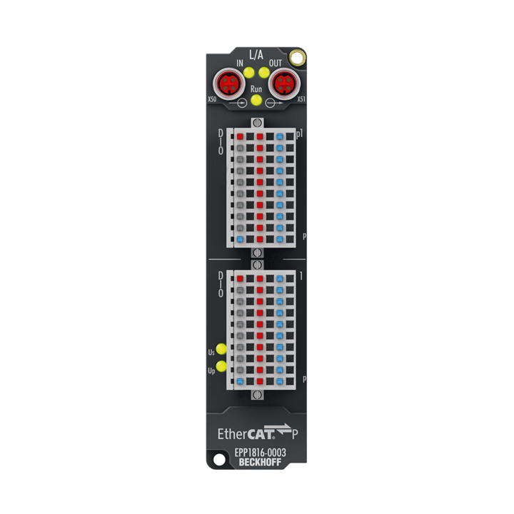 EPP1816-0003 | EtherCAT P-Box, 16-Kanal-Digital-Eingang, 24 V DC, 10 µs, IP20-Stecker