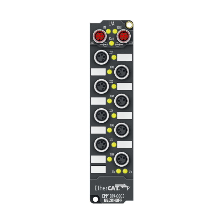 EPP1819-0005 | EtherCAT P Box, 16-channel digital input, 24 V DC, 10 µs, M8, 4-pin