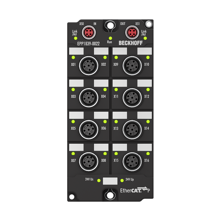 EPP1839-0022 | EtherCAT P Box, 16-channel digital input, 24 V DC, M12, with diagnostics