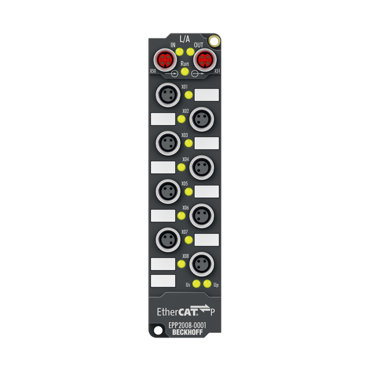 EPP2008-0001 | EtherCAT P Box, 8-channel digital output, 24 V DC, 0.5 A, M8