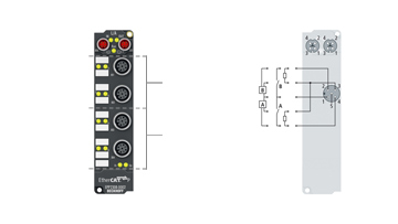 EPP2308-0002 | EtherCAT P Box, 4-channel digital input + 4-channel digital output, 24 V DC, 3 ms, 0.5 A, M12