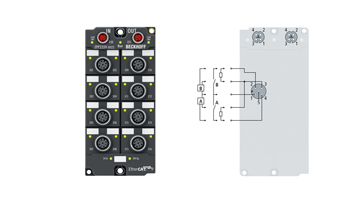 EPP2339-0022 | EtherCAT P-Box, 16-Kanal-Digital-Kombi, 24 V DC, 3 ms, 0,5 A, M12