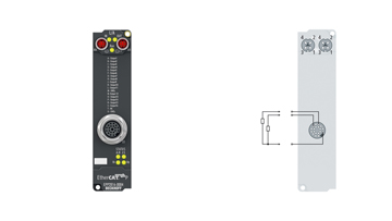 EPP2816-0004 | EtherCAT P-Box, 16-Kanal-Digital-Ausgang, 24 V DC, 0,5 A, M16