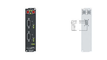 EPP2816-0010 | EtherCAT P-Box, 16-Kanal-Digital-Ausgang, 24 V DC, 0,5 A, D-Sub