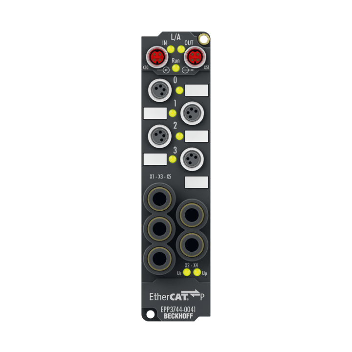 EPP3744-0041 | EtherCAT P Box, 4-channel analog input + 8-channel digital combi, pressure, 0…1000 hPa (0…+1 bar), M8