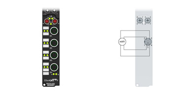 EPP3754-0702 | EtherCAT P Box, 4-channel analog input, ID switch, multi-function, M12