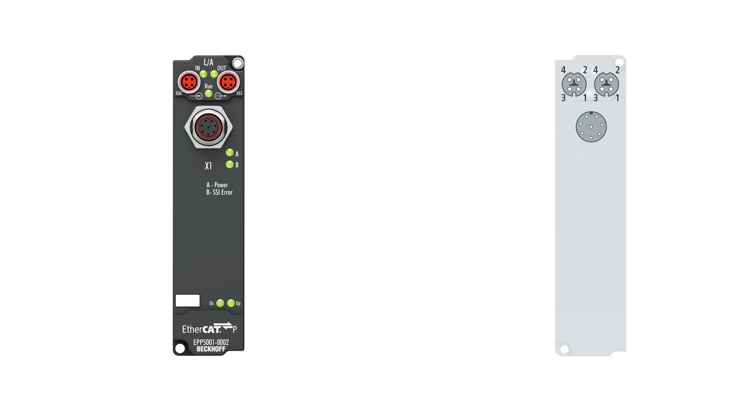 EPP5001-0002 | EtherCAT P-Box, 1-Kanal-Encoder-Interface, SSI, M12