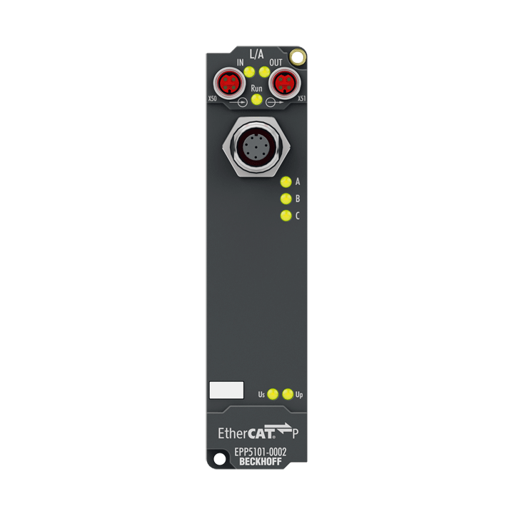 EPP5101-1002 | EtherCAT P-Box, 1-Kanal-Encoder-Interface, inkremental, 5 V DC (DIFF RS422, TTL), 1 MHz, M12, Sensorversorgung 24 V DC