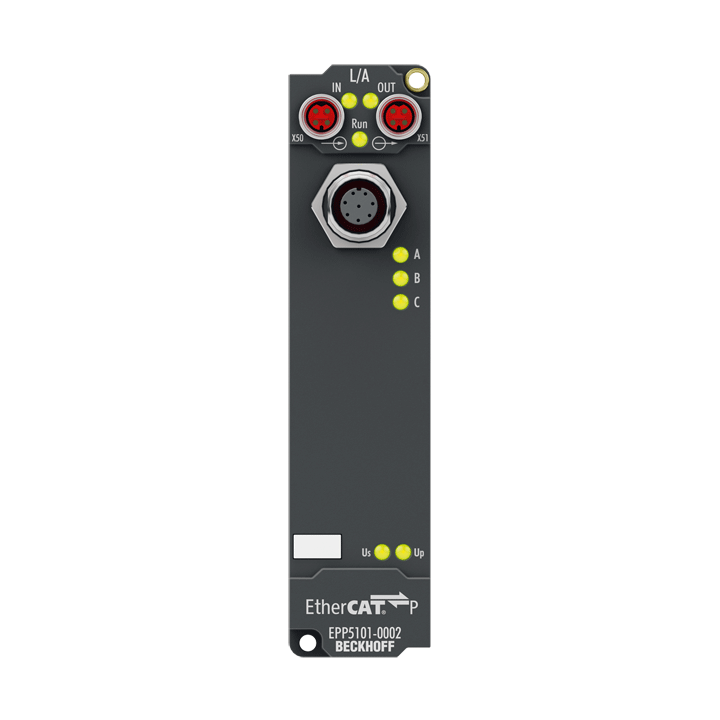 EPP5101-1002 | EtherCAT P-Box, 1-Kanal-Encoder-Interface, inkremental, 5 V DC (DIFF RS422, TTL), 1 MHz, M12, Sensorversorgung 24 V DC