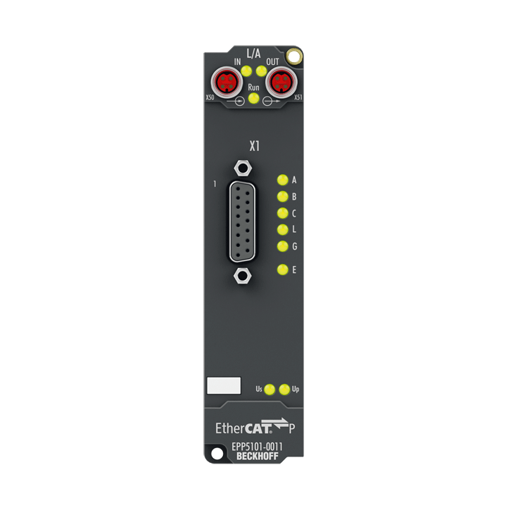 EPP5101-0011 | EtherCAT P-Box, 1-Kanal-Encoder-Interface, inkremental, 5 V DC (DIFF RS422, TTL), 1 MHz, D-Sub