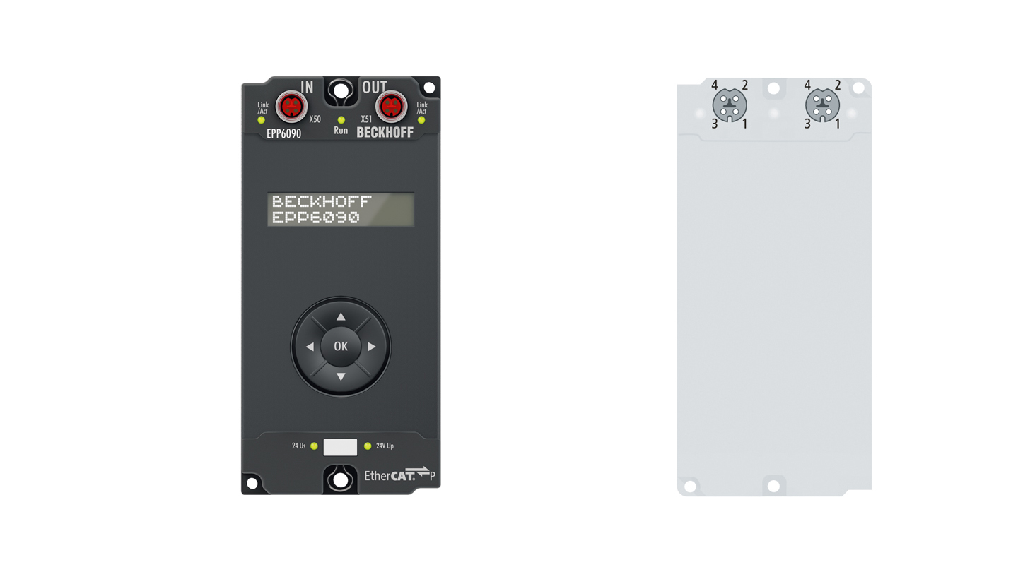 EPP6090-0000 | EtherCAT P Box, display with navigation switch, operating hours counter