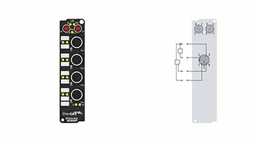 EPP6224-0002 | EtherCAT P Box, 4-channel communication interface + 4-channel digital input, IO-Link, master, Class A, M12
