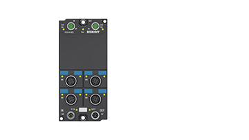 EPX3184-0022 | EtherCAT Box, 4-channel analog input, current, 4…20 mA, 16 bit, single-ended, M12, HART, Ex i