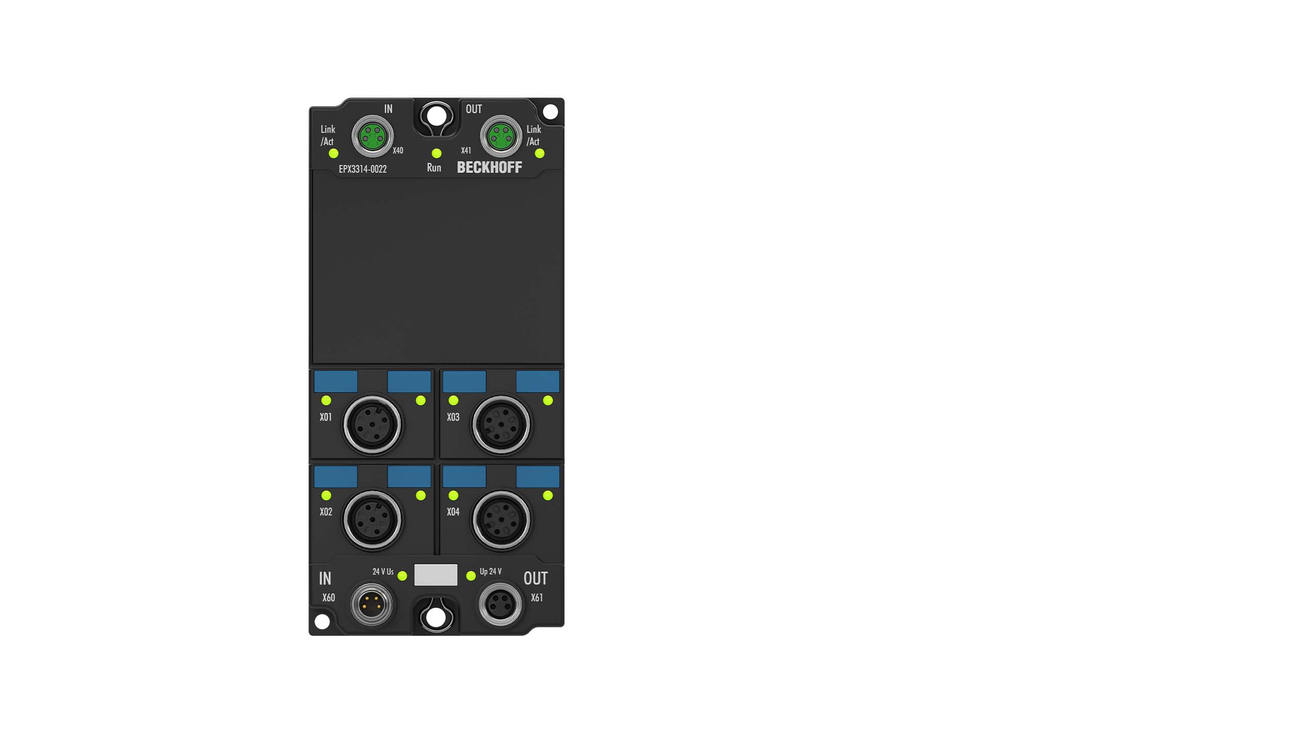 EPX3314-0022 | EtherCAT Box, 4-channel analog input, temperature, thermocouple, 16 bit, M12, Ex i