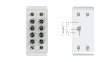 EQ2339-0022 | EtherCAT Box, 16-Kanal-Digital-Kombi, 24 V DC, 3 ms, 0,5 A, M12, Edelstahl