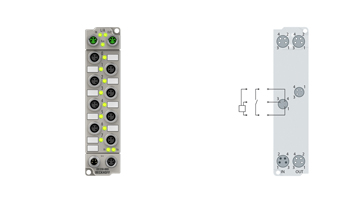 ER1258-0001 | EtherCAT Box, 8-Kanal-Digital-Eingang, 24 V DC, 10 µs, M8, Timestamp, Zinkdruckguss