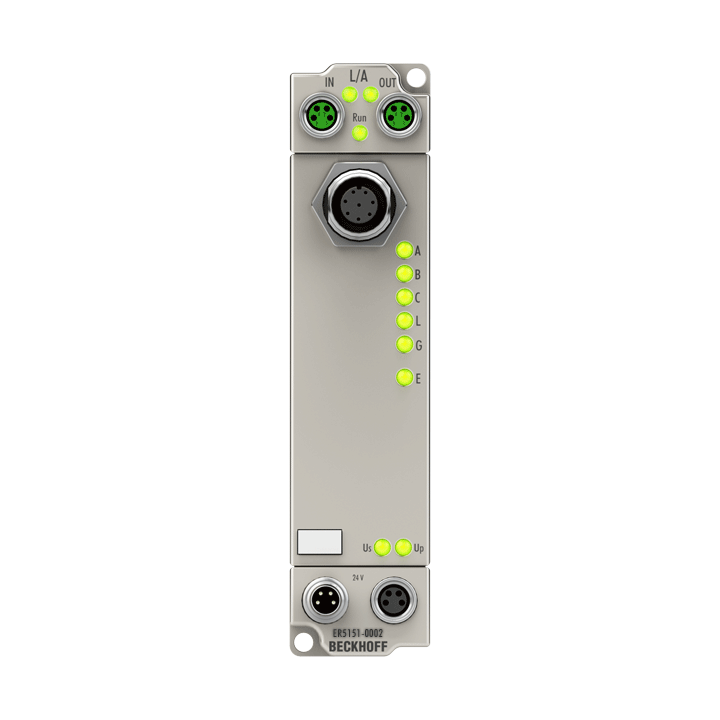 ER5151-0002 | EtherCAT Box, 1-channel encoder interface, incremental, 24 V DC HTL, 100 kHz, M12, zinc die-cast