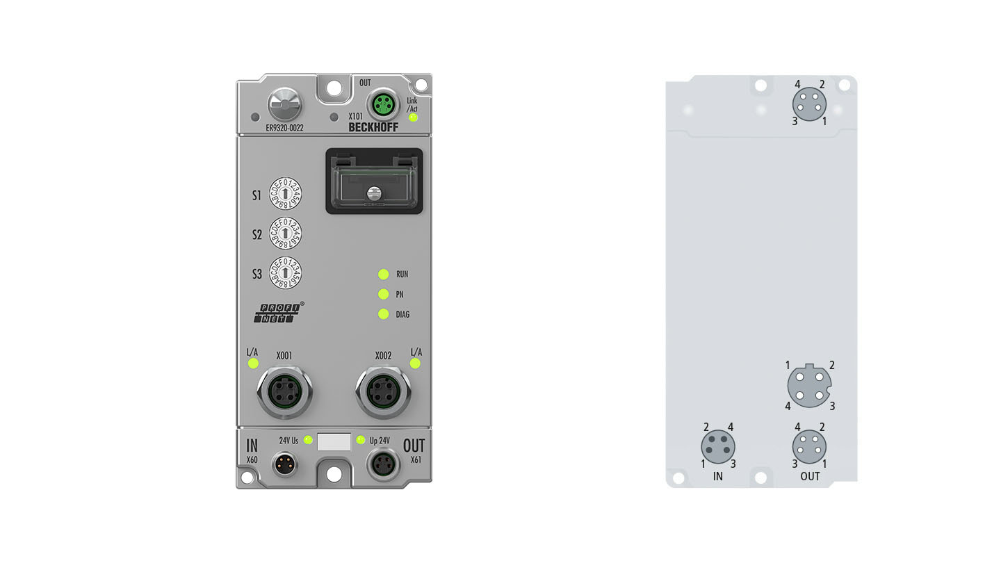 ER9320-0022 | EtherCAT Box, PROFINET RT, zinc die-cast