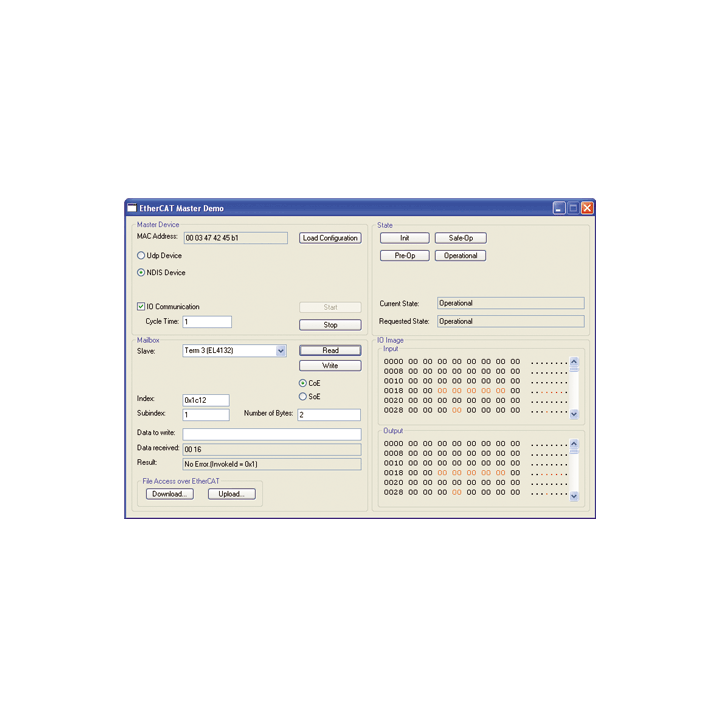 ET9200 | EtherCAT Master Sample Code