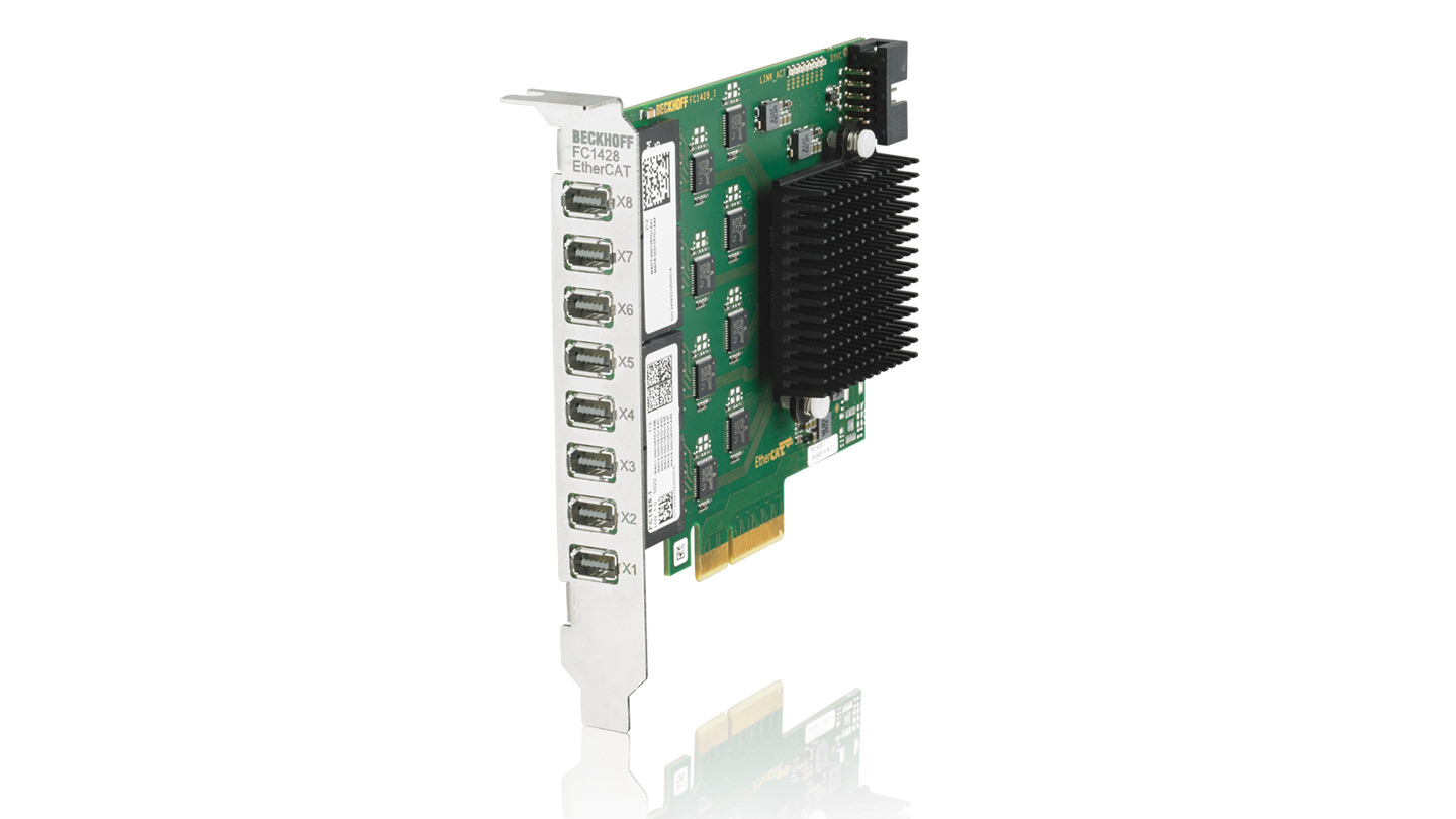 FC1428 | EtherCAT G master card, 8 channels, PCIe x4