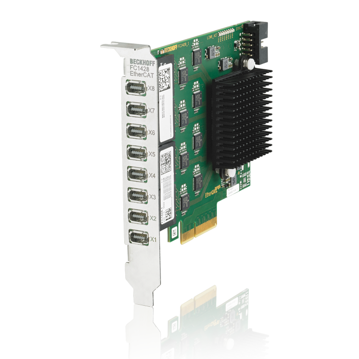 FC1428 | EtherCAT G master card, 8 channels, PCIe x4