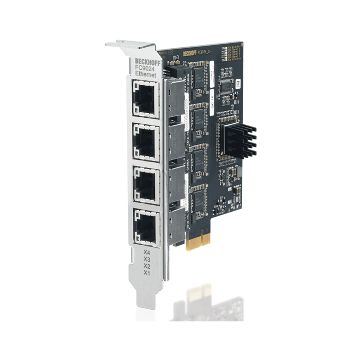 FC9024 | Gigabit Ethernet card, 4 channels, PCIe x1