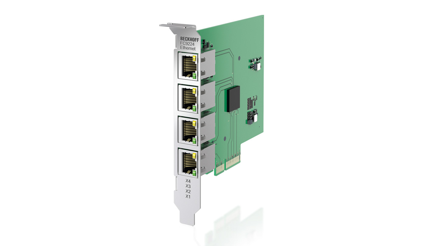 FC9224 | Infrastructure, 4-channel fieldbus card, Ethernet, 2.5 Gbit/s, PCI express, RJ45