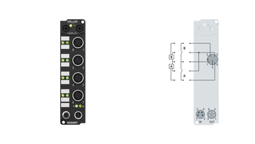 IE1002 | Extension Box, 8-channel digital input, 24 V DC, 3 ms, M12