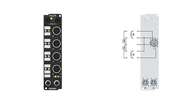 IE2042 | Erweiterungs-Box, 8-Kanal-Digital-Ausgang, 24 V DC, 2 A (∑ 12 A), M12