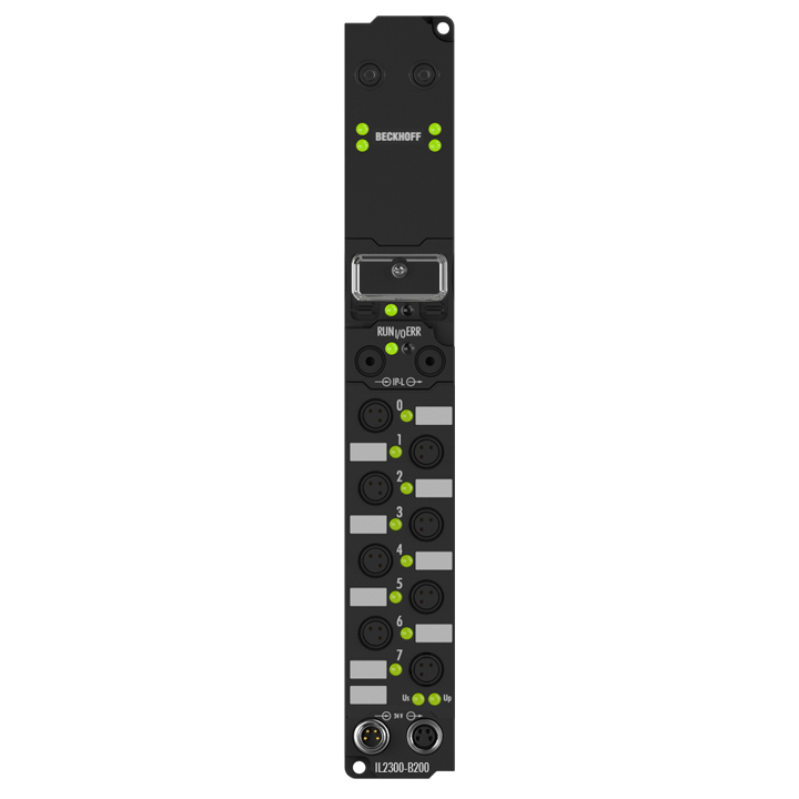 IL2300-B200 | Koppler Box, 4-Kanal-Digital-Eingang + 4-Kanal-Digital-Ausgang, Lightbus, 24 V DC, 3 ms, 0,5 A, Ø8