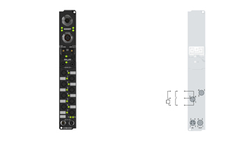 IL2300-B318 | Koppler Box, 4-Kanal-Digital-Eingang + 4-Kanal-Digital-Ausgang, PROFIBUS, 24 V DC, 3 ms, 0,5 A, Ø8, integriertes T-Stück